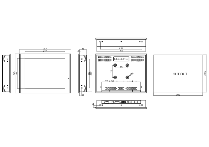 Габариты ADP-1122A