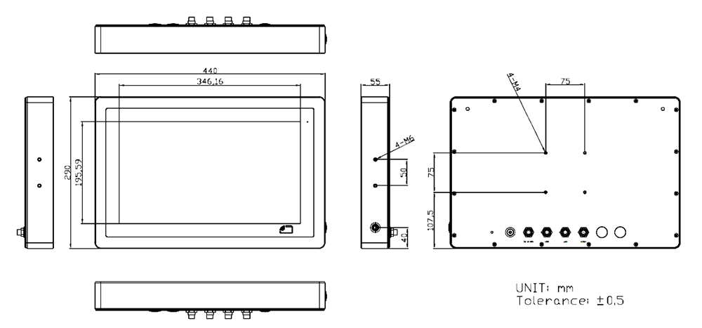 Габариты ViTAM-915AG