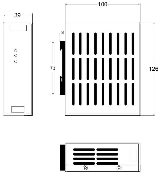 Габариты Faraday 120W/24V/DIN