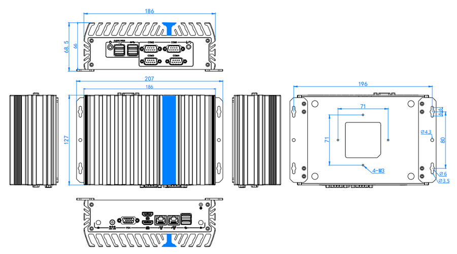 Габариты IFC-BOX-NS14