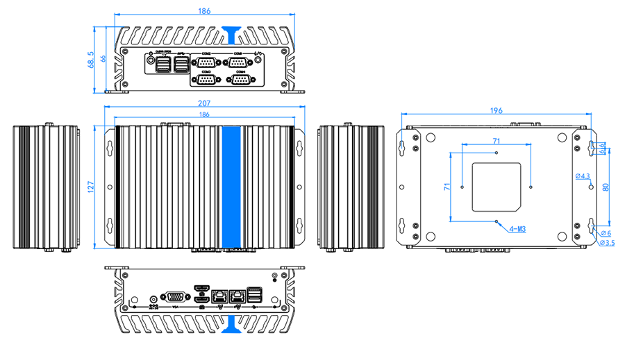 Габариты IFC-BOX-NS15