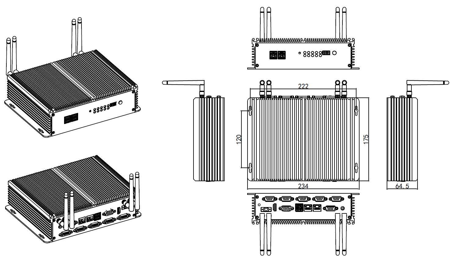 Габариты IFC-BOXJ1900-8COM