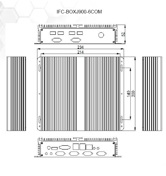 Габариты IFC-BOXJ900-6COM