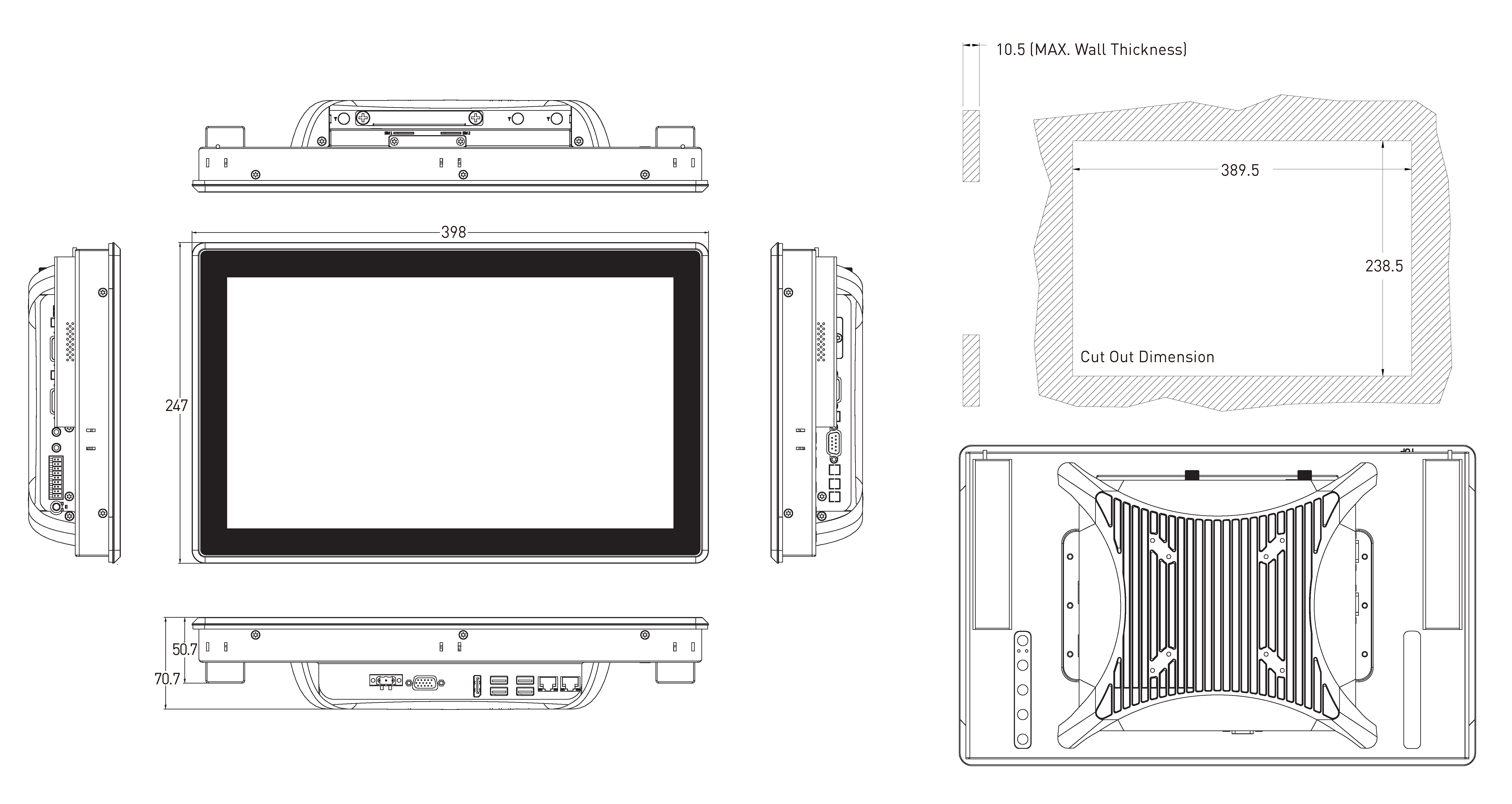 Габариты IFC-W415Ci5-7300