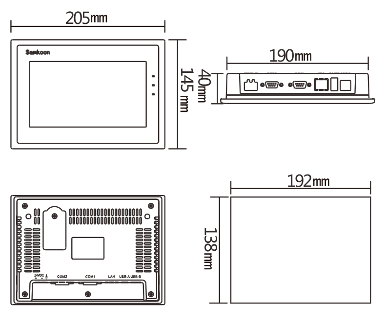 Габариты SK-070QE