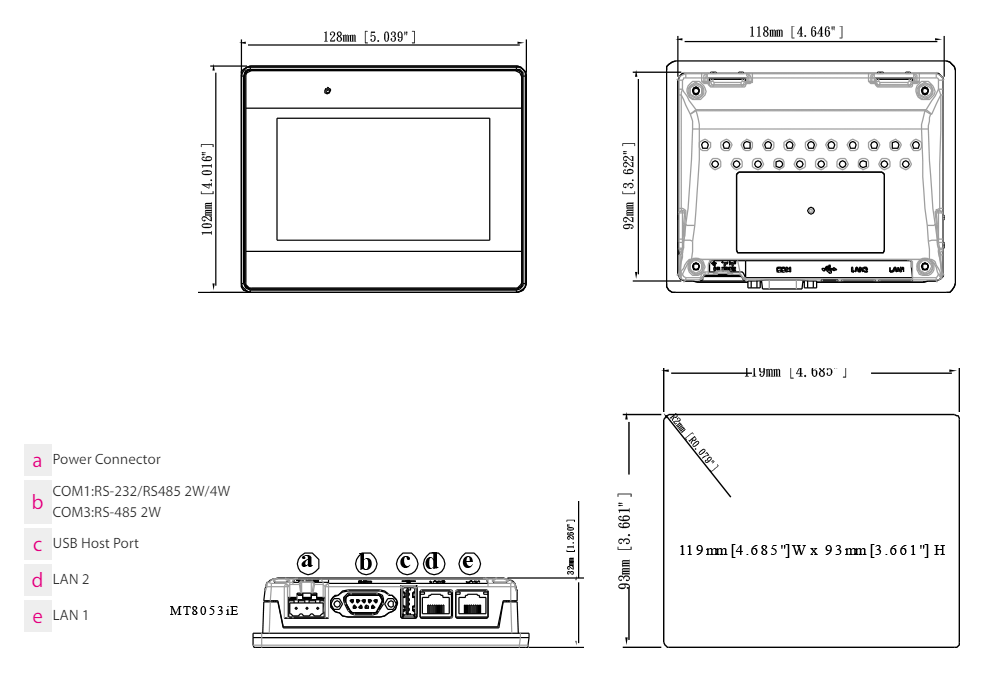 Габариты MT8053iE